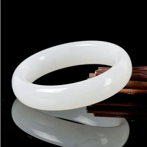 Men Accessories Wrist - Gelang Giok Putih Asli Alami Gelang