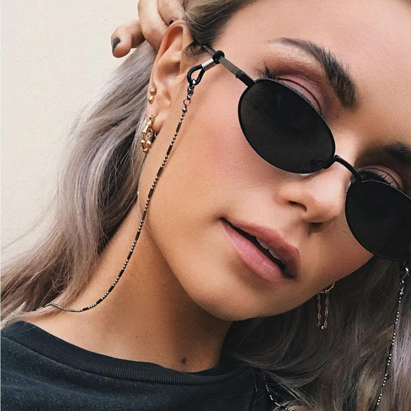 Men Accessories Silver - Rantai Kacamata Hitam untuk Wanita Pria