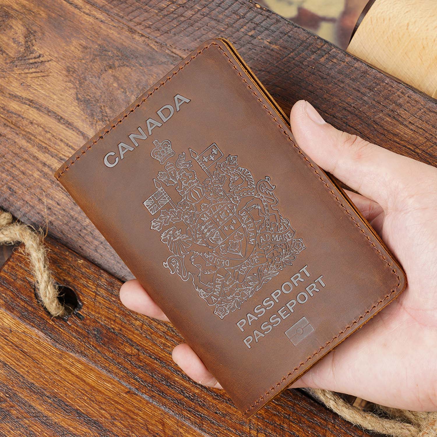 Men'S Accessories Canada - AIGUONIU Banyak Warna Stok Vintage Kulit