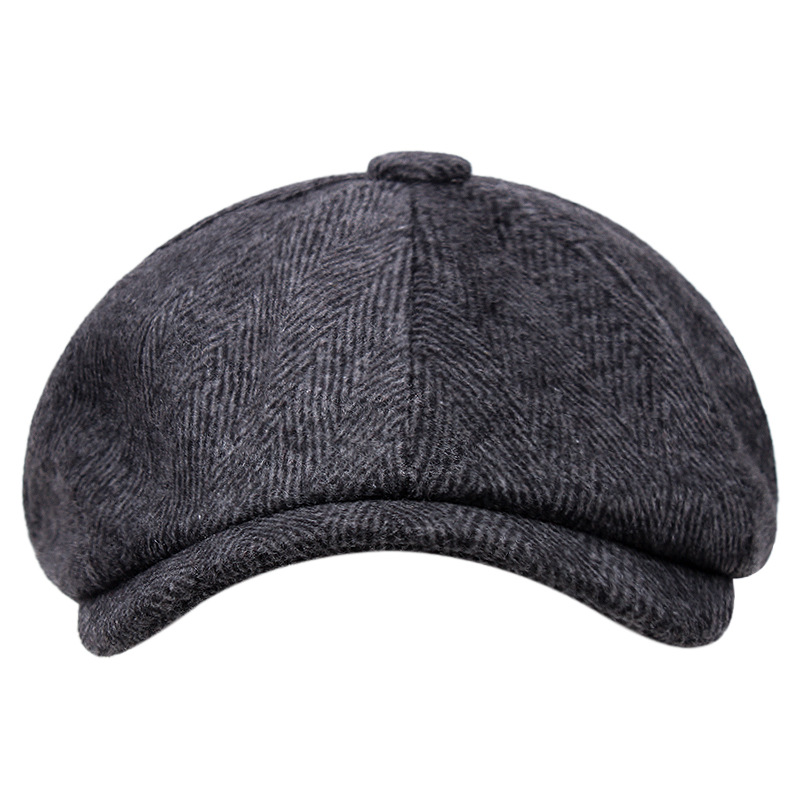 Men'S Accessories Canada - Topi Segi Delapan Wol Gangster Pria