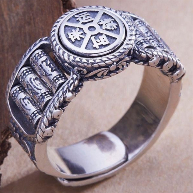 Men Accessories Ethnic - Cincin Mantra Enam Karakter Gaya Etnik,