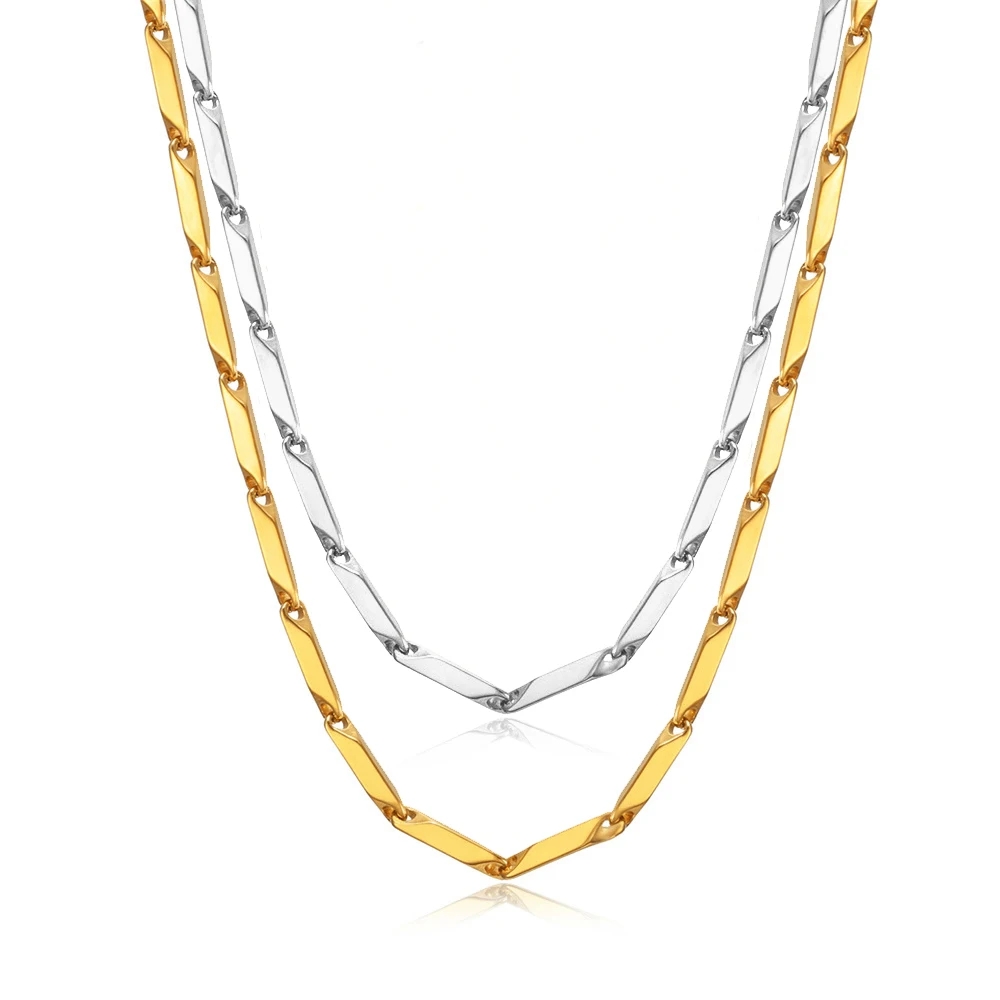 Men Accessories Ethnic - Stainless Steel Rantai Kalung 3 Mm