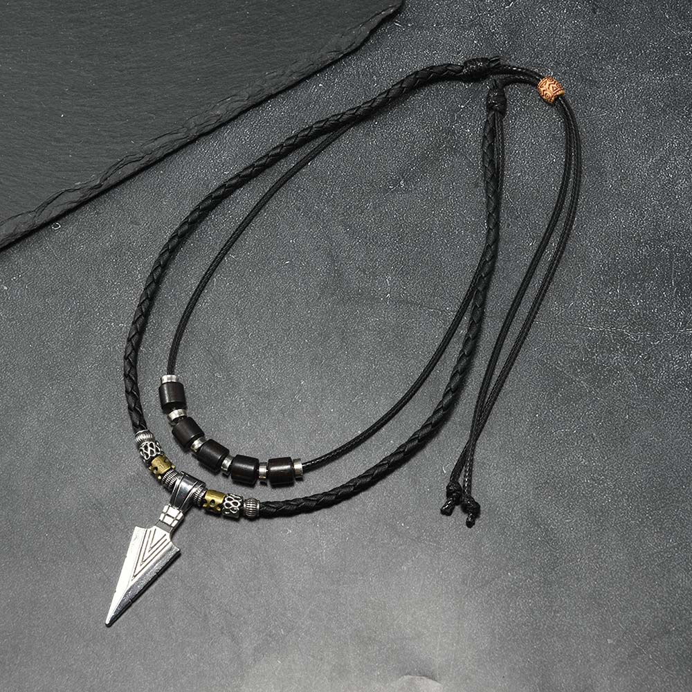 Men Accessories Ethnic - Kalung Pria Viking Berbentuk Ujung Panah,