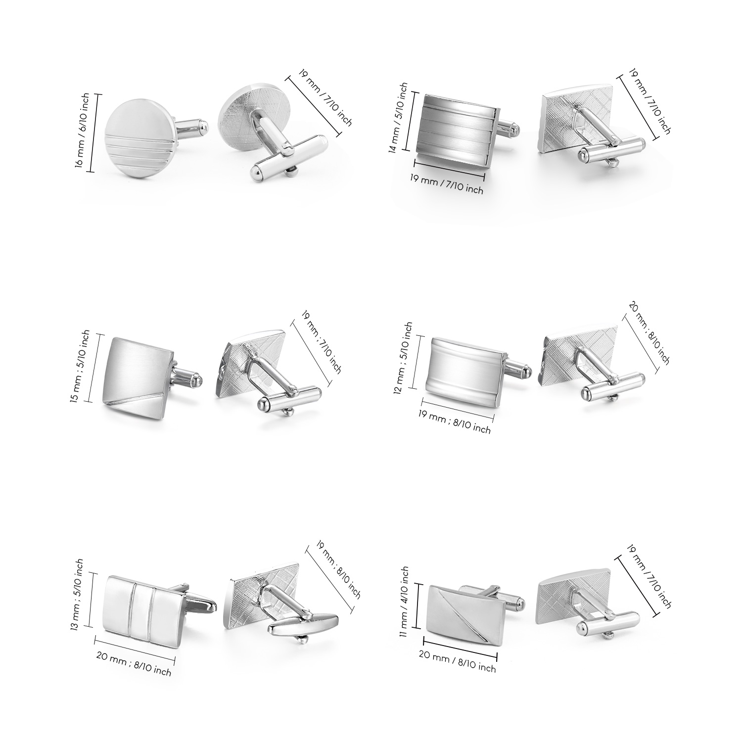 1 pasang manset untuk pria Aks - Men'S Minimalist Accessories ulasan dan harga