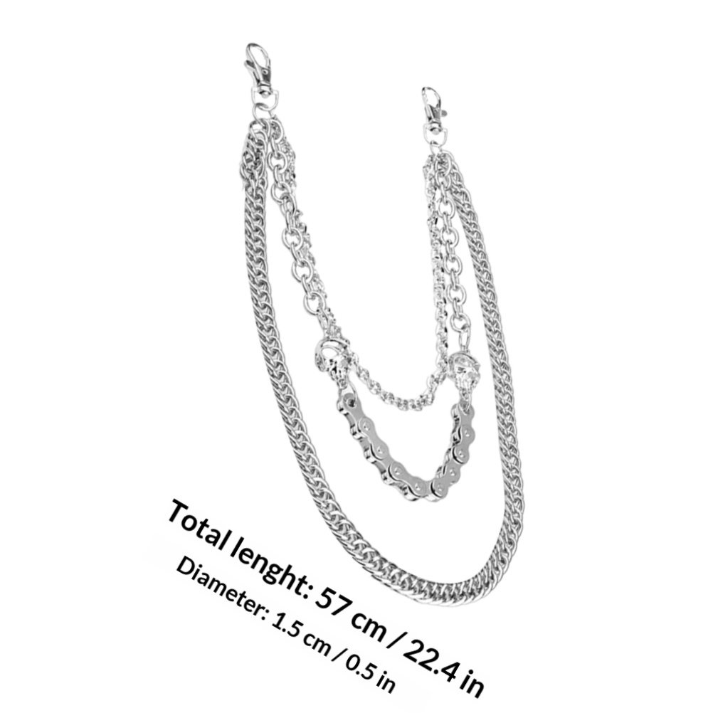 1 buah rantai tengkorak logam  - Men Accessories Silver ulasan dan harga