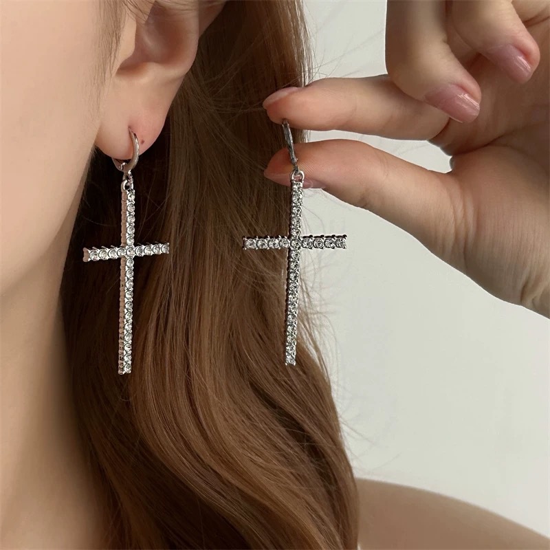 Anting Liontin Salib Zirkon Mo - Men'S Minimalist Accessories ulasan dan harga
