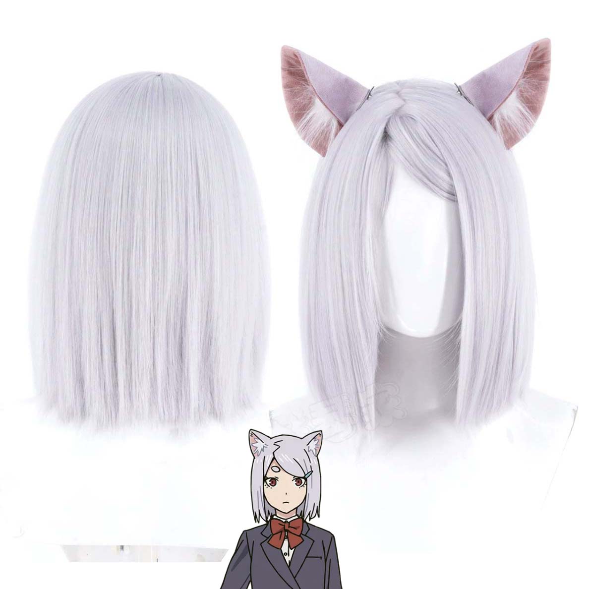 Wig Cosplay Wanita Yani-Neko I - Men Accessories Silver ulasan dan harga