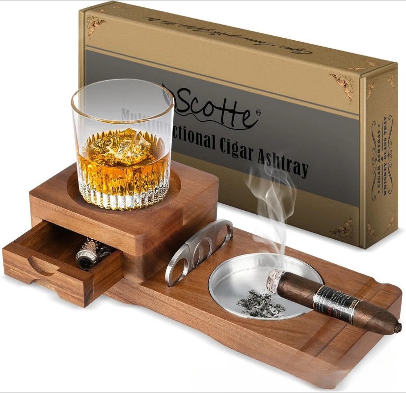 Asbak Kayu Solid Multifungsi d - Men Accessories Drawer ulasan dan harga