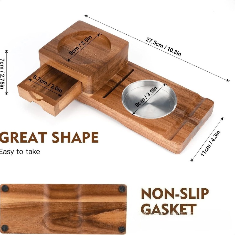 Asbak Kayu Solid Multifungsi d - Men Accessories Drawer ulasan dan harga