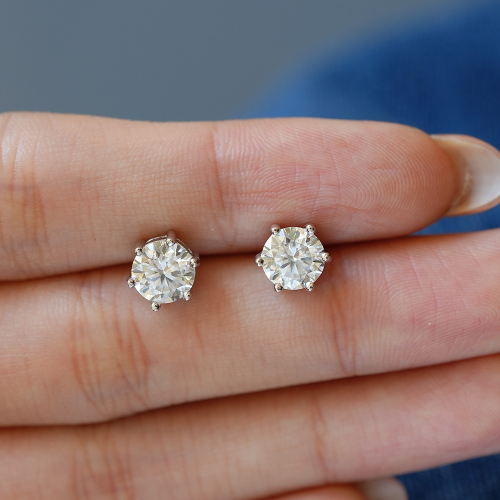 Anting-anting Moissanite Bulat - Men'S Minimalist Accessories ulasan dan harga