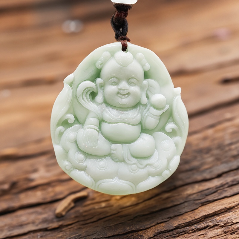 Kalung Liontin Nezha Giok Asli - Men Accessories For Gift ulasan dan harga