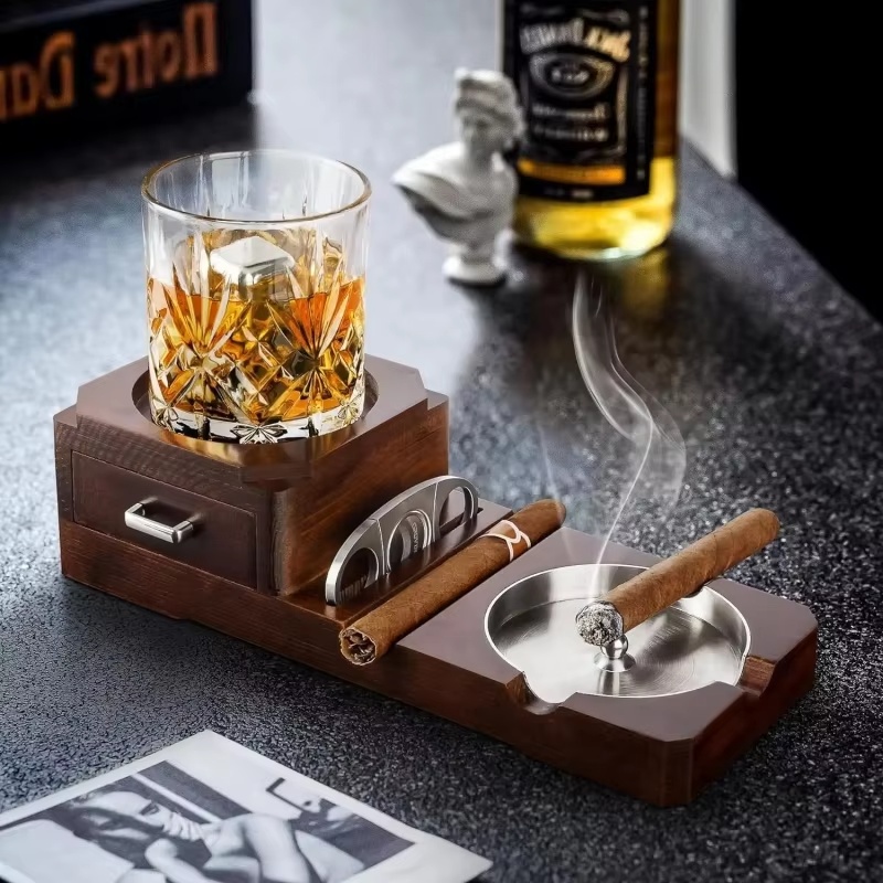 Asbak Cerutu Kayu dengan Laci  - Men Accessories Drawer ulasan dan harga