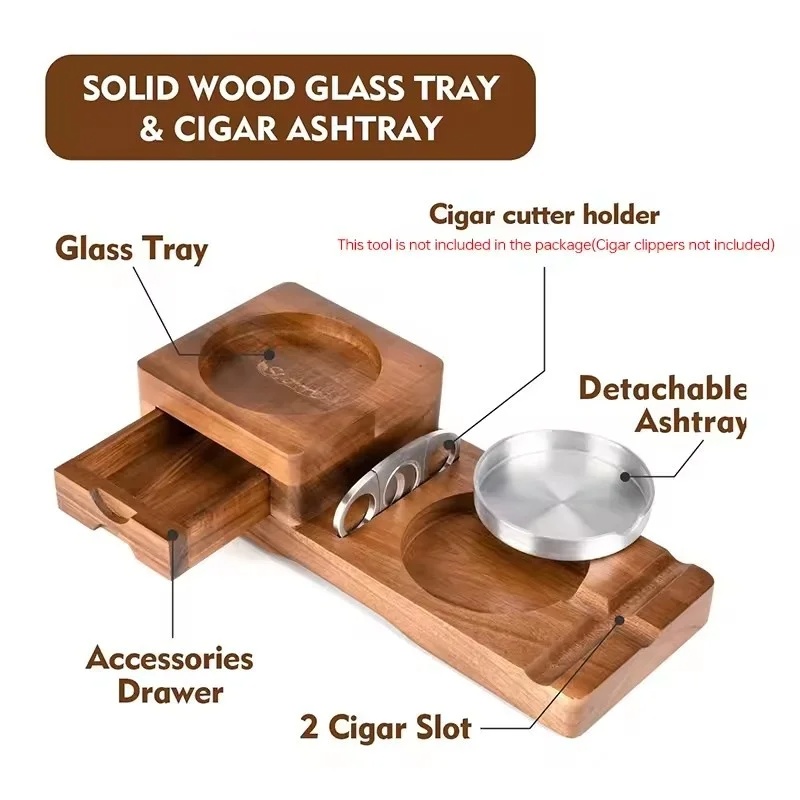 Asbak Cerutu Kayu dengan Laci  - Men Accessories Drawer ulasan dan harga