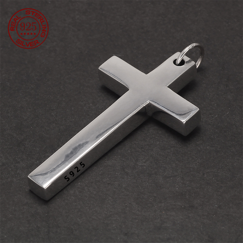 Liontin Salib Perak 925 Solid  - Men'S Minimalist Accessories ulasan dan harga