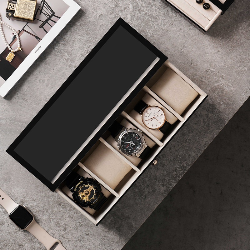 Kotak Jam Tangan Plastik Mewah - Men Accessories Drawer ulasan dan harga