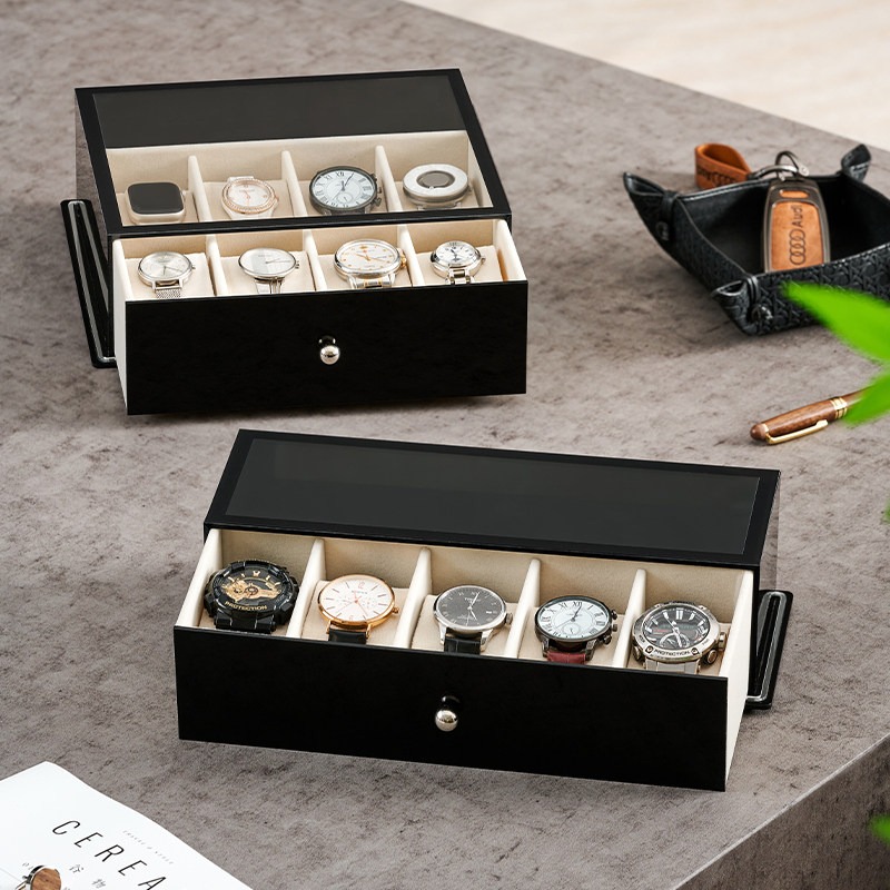 Kotak Jam Tangan Plastik Mewah - Men Accessories Drawer ulasan dan harga