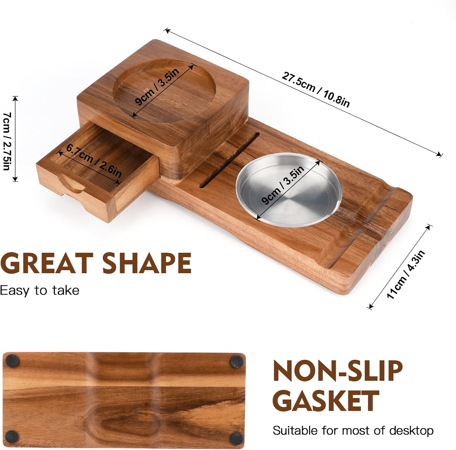 Nampan Asbak Gelas Wiski & Asb - Men Accessories Drawer ulasan dan harga
