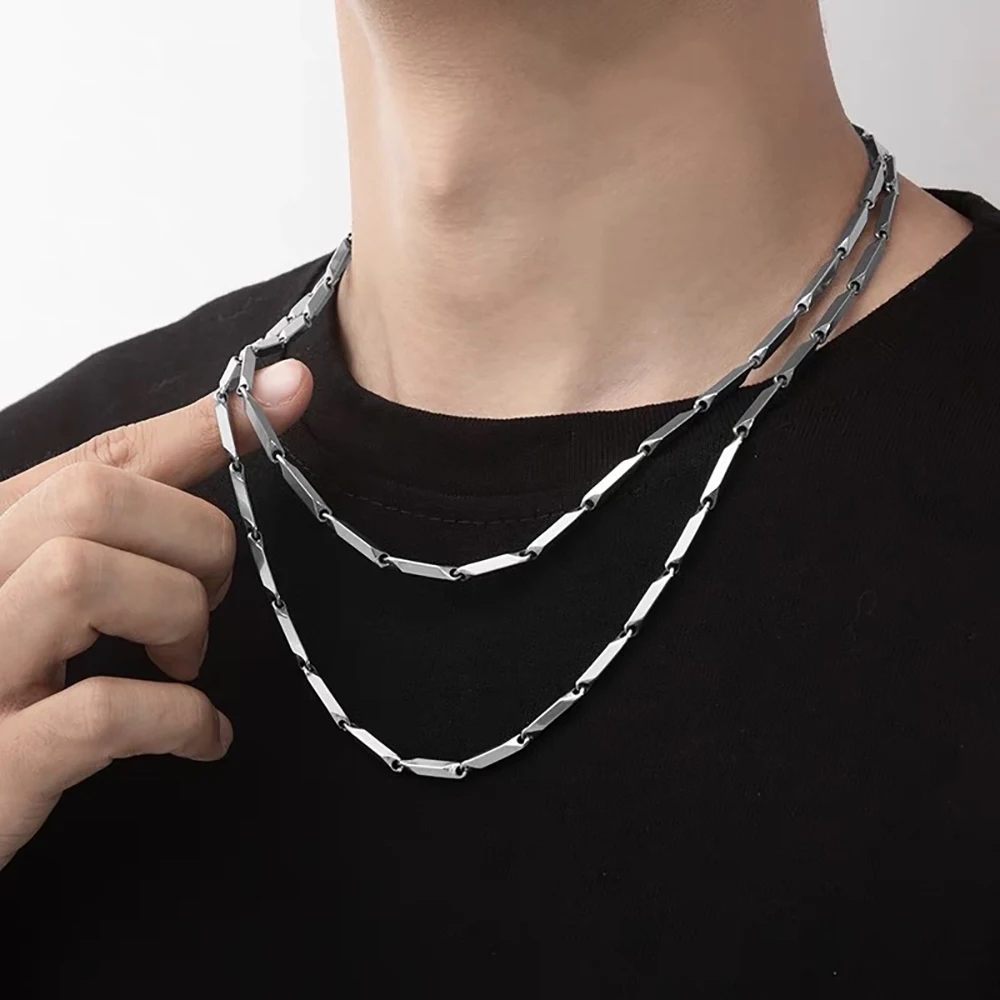 Stainless Steel Rantai Kalung  - Men Accessories Ethnic ulasan dan harga