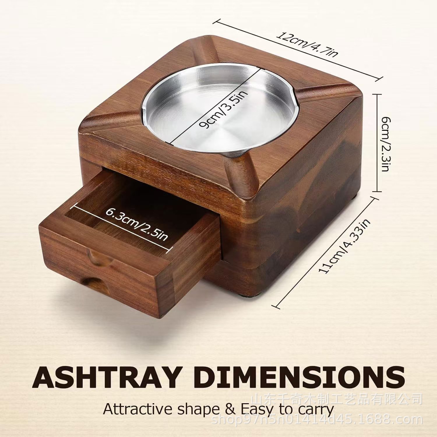 Asbak Cerutu Kayu dengan Laci, - Men Accessories Drawer ulasan dan harga