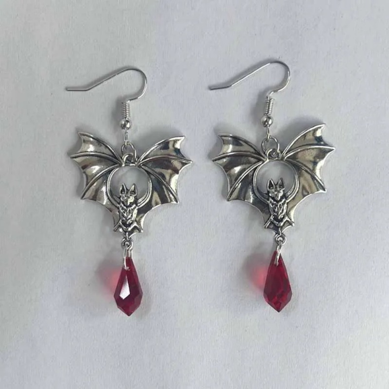 1 Pasang Anting Kelelawar Vamp - Men'S Vampire Accessories ulasan dan harga