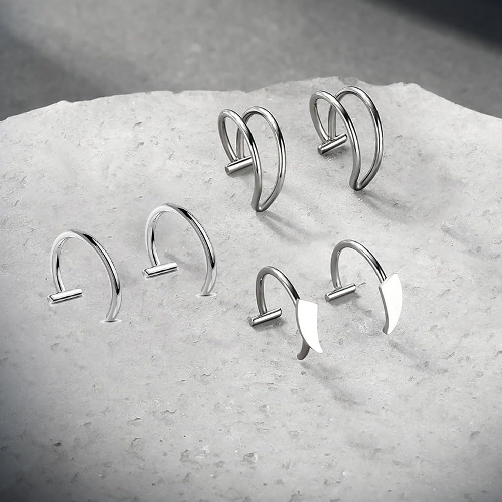 6pcs Cincin Bibir Palsu Stainl - Men'S Vampire Accessories ulasan dan harga